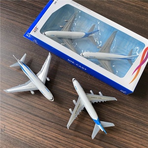 两只盒装！儿童仿真合金回力模型飞机玩具A380波音777客机出口单!