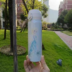 膳魔师THERMOS冰雪奇缘儿童保温杯吸管直饮杯水壶FFI-400 JNL-500