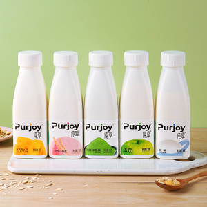 君乐宝纯享酸奶原味苹果芝士白桃燕麦低温酸奶瓶装整箱300g*24瓶