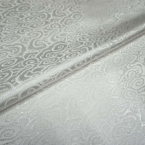 老花纹古典纯白色祥云纹织锦缎布料 中国式丝绸古香缎子云锦面料