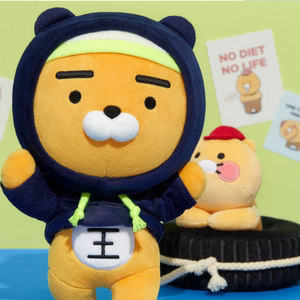 韩国kakao friends小狮子与俊石公仔套装ryan腹肌毛绒玩具玩偶