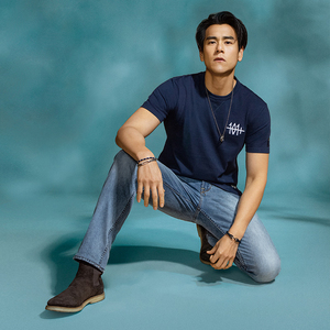 【彭于晏同款】lee青年圆领101  刺绣夏季短袖t恤男l396433rx66t