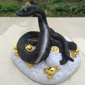 001人付款淘宝黑蟒汉白玉灵蛇神像白黄青红蛇王真身常
