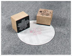 樱花日式富士山植物sakura花瓣藏书票动漫卡通可爱手账雕刻印章