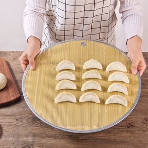 放饺子的托盘竹盖帘篦子家用竹垫簸箕生饺子托盘防粘垫子包饺子板