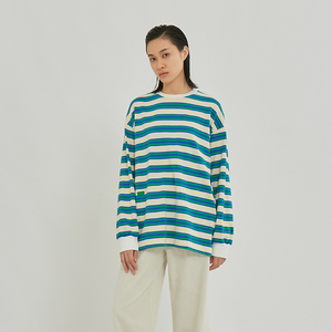 eraser橡皮条纹上衣秋衣外穿宽松打底衫女内搭长袖t恤12