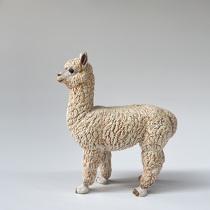 法国papo正版 羊驼50250仿真农场森林动物模型儿童科普认知教具