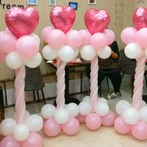 七夕节结婚气球装饰婚礼路引酒店场地布置开业立柱气球造型支架