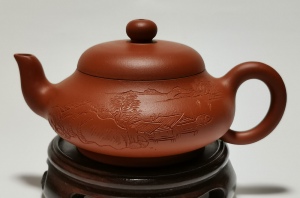 宜兴紫砂壶 高群/国家级助理工艺美术师 {虚扁} 收藏正品 110cc
