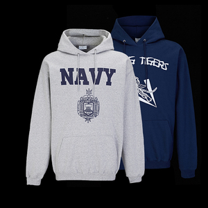 美产原品navy美国海军学院重磅复古连帽加绒加厚卫衣秋冬棒球衫