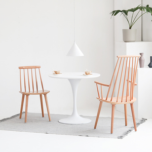 北欧实木温莎椅家用餐椅设计师创意靠背椅化妆椅咖啡餐厅桌椅组合