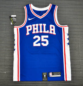 英伦知青 nike nba 耐克费城76人 西蒙斯25号 sw球衣 cw3678-498