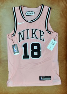 英伦知青 nikelab nba 耐克18号骚粉篮球背心 sw球衣 923797-615