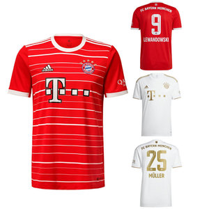 新赛季拜仁球衣22-23主客场9号莱万25穆勒萨内足球服短袖运动透气