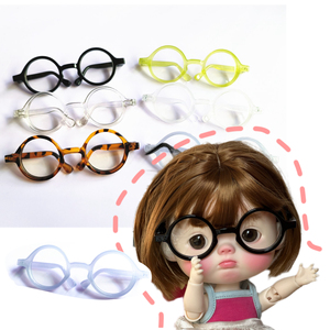 圆框bjd眼镜大头点点小布blythe20cm棉花娃娃可用眼镜配件