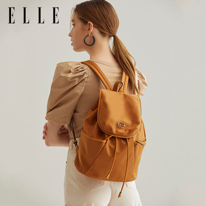 elle背包女包 新款轻便98126印花大学生书包女士时尚旅行双肩包女