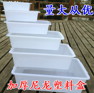 加厚白色塑料盘尼龙塑料盒食品盒塑料冰盘冰盒白色周转箱无盖盒子