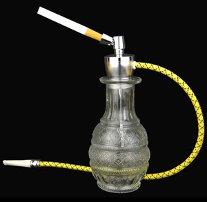 雅爵透明玻璃花瓶水烟壶 微孔循环过滤 配消音器 壶壶全套带配件
