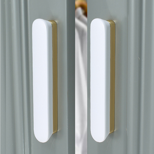 白色柜门拉手现代简约衣柜门把手手柄轻奢橱柜子门把手抽屉五金欧