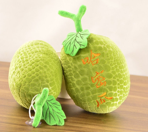 哈密瓜类毛绒玩具羽绒棉绿色娃娃抓机水果公仔儿童礼物玩偶可定制