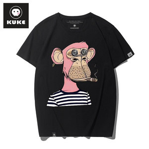 潮牌库里nft头像同款无聊猿猴t恤男周边衣服bayc猴子大码情侣短袖