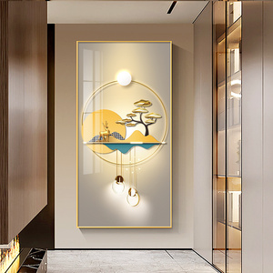 装饰画北欧福禄入户走廊挂画进门立体实物画高档过道壁画26人付款628