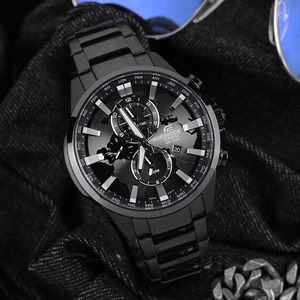 卡西欧edifice手表男efr-303dc-1a黑武士地球之心商务防水石英表