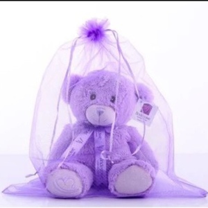 紫色小熊公仔玩偶床上睡觉薰衣草泰迪熊毛绒玩具布娃娃送女孩礼物