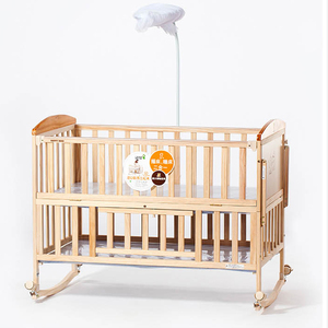 小龙哈彼lmy288hl实木无漆婴儿床加长游戏床