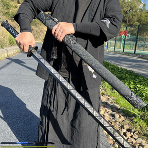 龙泉唐横刀绣春刀一体长款刀剑户外刀具镇宅宝剑防身冷兵器未开刃