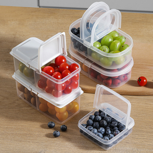 日本进口分格水果便当盒小学生保鲜盒食品外出携带儿童春游野餐盒