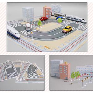3d纸模立体模型diy手工折纸玩具儿童作业城市街道社区建筑小场景