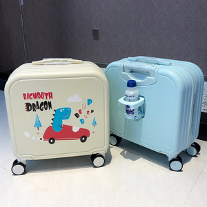 儿童行李箱女孩18寸登机带杯架小型轻便男孩拉杆箱密码旅行箱可坐