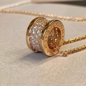 bvlgari宝格丽项链情侣款小红人慈善款18k玫瑰金陶瓷小蛮腰锁骨链