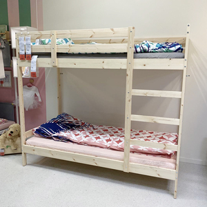 宜家国内代购麦达双层床架松木 上下床架儿童床高架床正品保证