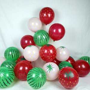 水果气球加厚儿童玩具幼儿园装饰西瓜草莓生日布置地推小礼物包邮