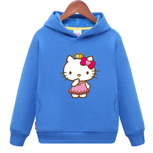 hello kitty凯蒂猫春秋冬装外套女儿童装加绒卫衣亲子装衣服长袖