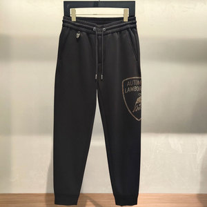 21秋冬新款兰博基尼男装automobili lamborghini烫钻都市时尚卫裤