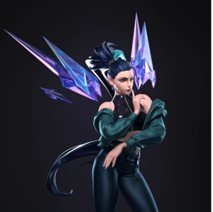 【sani】英雄联盟 虚空之女卡莎 cos假发 kda马尾假发现货