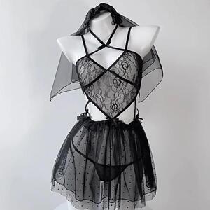 情趣内衣白色开裆