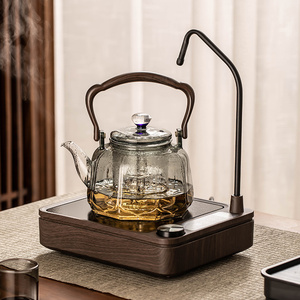 电陶炉抽水一体煮茶器家用室内玻璃茶壶耐高温蒸煮烧水壶煮茶茶炉