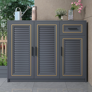 室外加厚铝合金防水防晒多功能储物柜别墅庭院子杂物箱大容量鞋柜