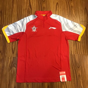 李宁赞助中国篮球联赛2104cba全明星赛北区热身投篮服短袖t恤孙悦