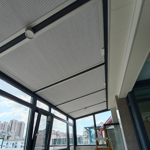 锐绅电动蜂巢阳光房窗帘智能控制免接电防晒帘子阳台全遮光蜂巢帘