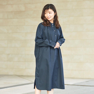 正品优衣库u系列2022春夏女装449134 抽褶长袖连衣裙 休闲 447321