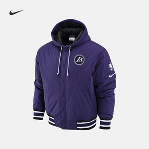 nike耐克官方洛杉矶湖人队nba男夹克秋冬新款棉服外套保暖dr2439