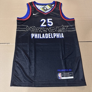 正品nike/耐克 男子nba费城76人队西蒙斯25号篮球球衣 cn1771-015