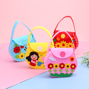 感恩母亲节礼物手工包包不织布卡通手提包幼儿园儿童diy材料包