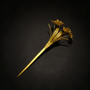 【江夏堂】纯银镀金 发簪发钗仿复原宋制一束六枝水仙花 花钗簪子