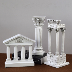 希腊神庙废墟摆件欧式罗马柱建筑雕塑家居装饰品树脂摄影道具摆设